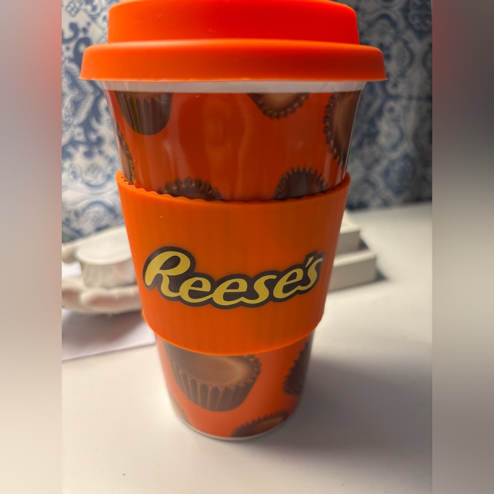 ❄️ Reese's Orange Travel coffee tea ceramic Mug